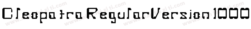 Cleopatra RegularVersion 1000字体转换